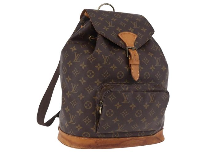 LOUIS VUITTON Monogram Montsouris GM Backpack M51135 LV Auth 192512