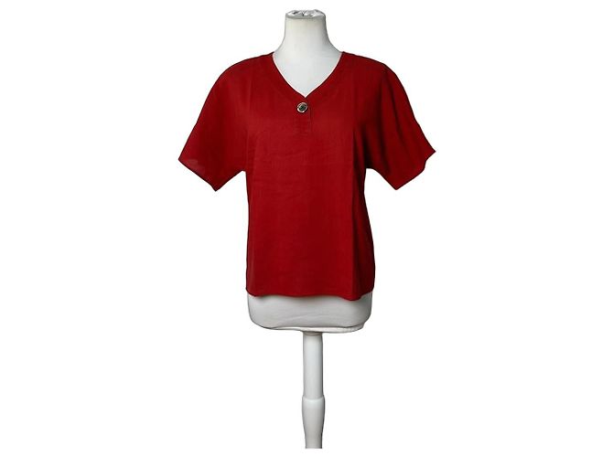 Chloé Top Vintage Chloe in misto cotone Rosso L