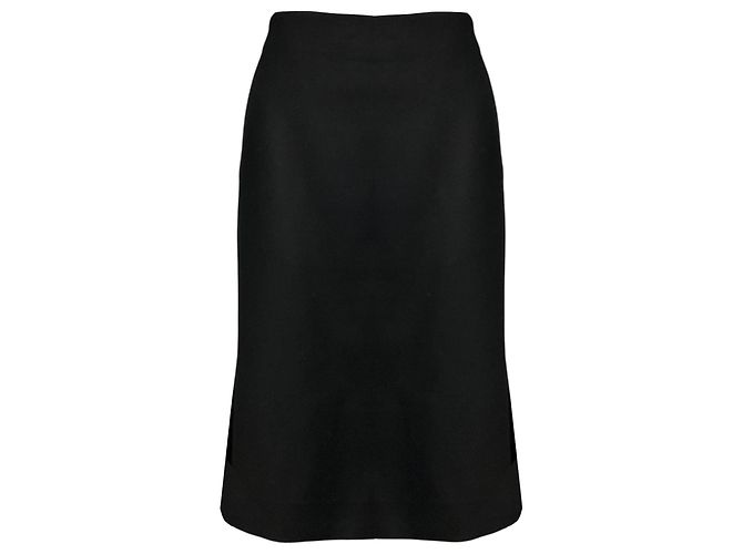 Hermès Gonna di lunghezza media Hermes in lana e cashmere nera Nero