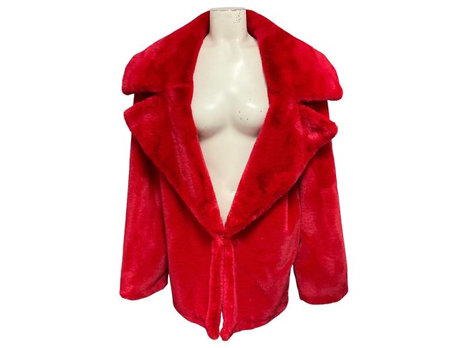 Stella Mc Cartney Stella McCartney Kunstpelzjacke in Rot