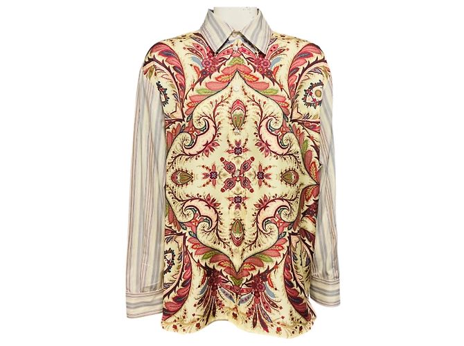 Camicia a righe con stampa multicolore Etro