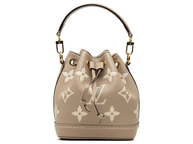 Borsa secchiello Louis Vuitton Nano Noe Bicolor Monogram Empreinte Marrone