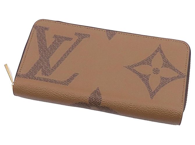 Cartera larga Zippy Louis Vuitton Monogram Giant Reverse marrón Castaño