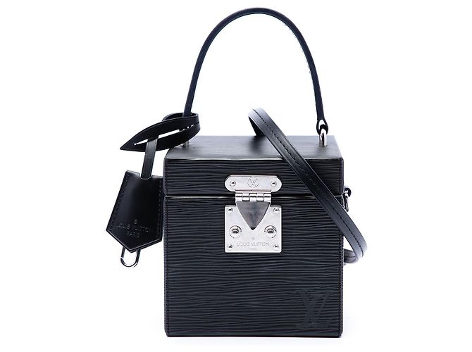 Borsa Satchel Louis Vuitton Epi Bleecker Box Nera Nero