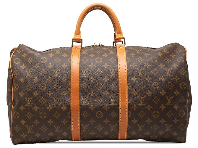 Mala de Viagem Louis Vuitton Monogram Keepall 50 Castanha Marrom