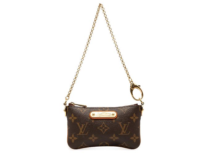 Borsa a tracolla Louis Vuitton Monogram Pochette Milla PM Marrone