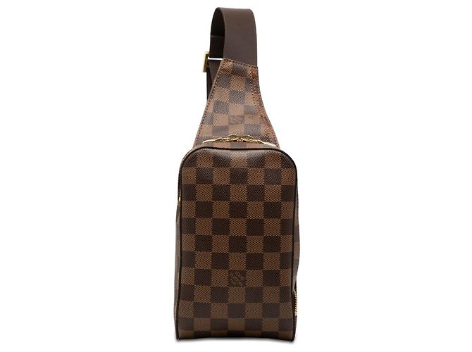 Borsa a tracolla Louis Vuitton Damier Ebene Geronimos Marrone