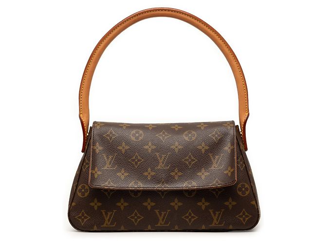Bolsa de Ombro Mini Looping Monogram Louis Vuitton Castanha Marrom