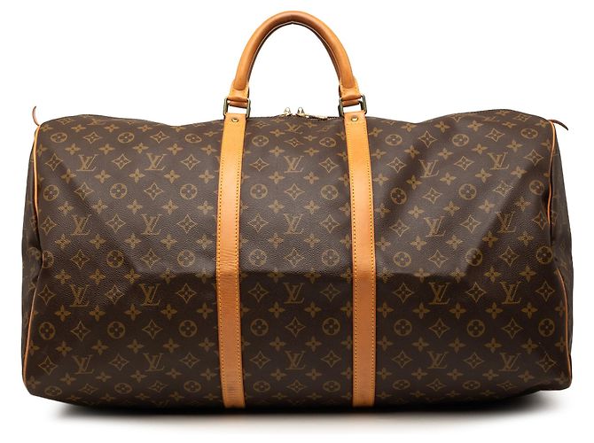 Borsa da viaggio Louis Vuitton Monogram Keepall 60 Marrone