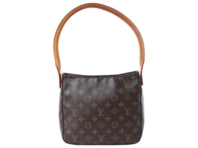 Borsa a tracolla Louis Vuitton Looping Monogram MM Marrone Beige