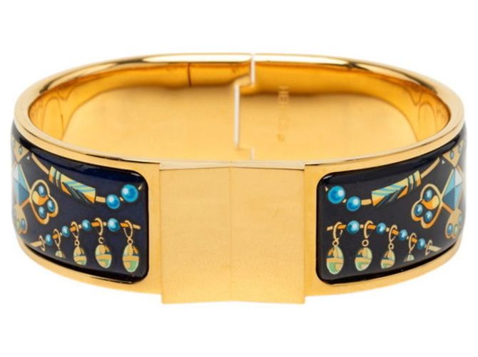 Hermès Pulsera Hermes Email GM Negro Dorado