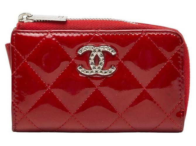 Monedero Chanel Matelassé Coco Mark Roja