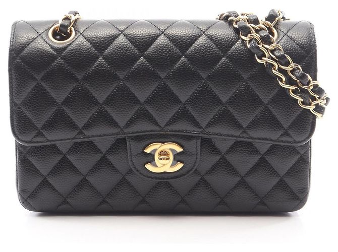 Bolsa de Ombro Chanel Matelassé Double Flap Preto