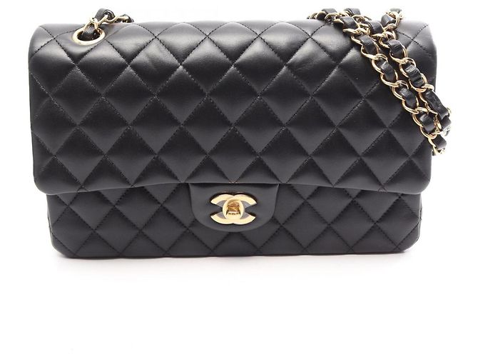 Timeless Borsa a tracolla Chanel Matelassé Double Flap Nero