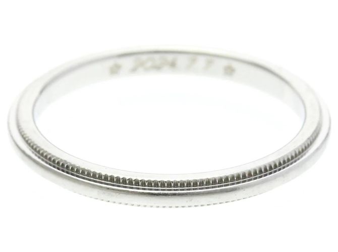 Tiffany & Co Tiffany Milgrain Platinbandring Silber
