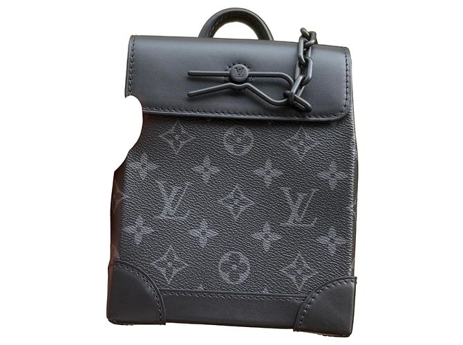 borsa a mano Louis Vuitton Monogram Eclipse Keepall XS Nero 