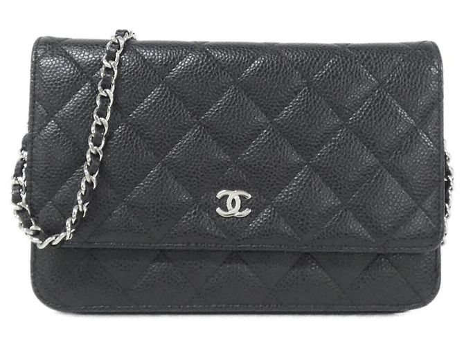 Cartera con cadena Chanel Timeless Classic Negro Burdeos