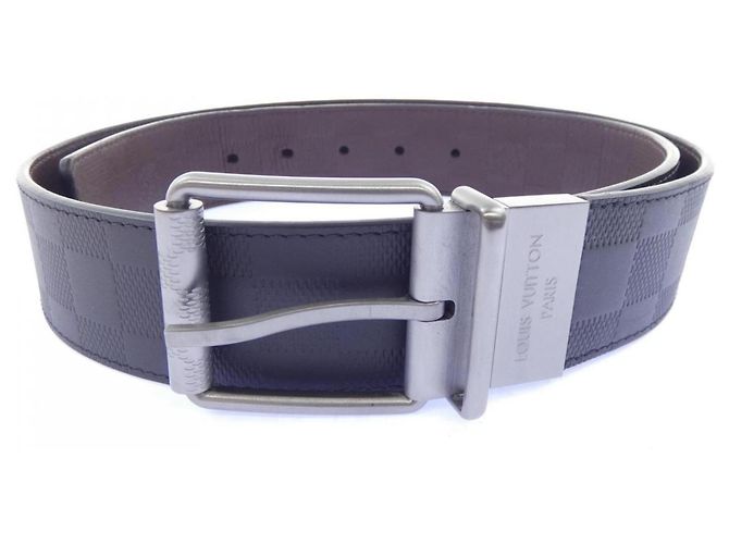 Louis Vuitton Damier Print 40mm Gürtel M9150 Braun Schwarz