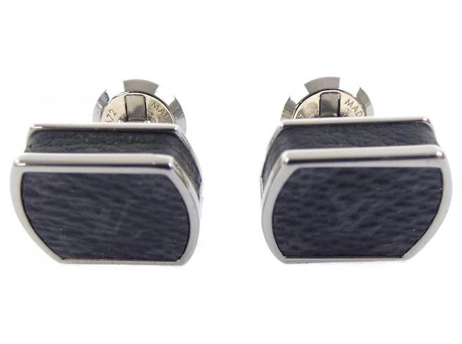 Abotoaduras Louis Vuitton M63672 Preto Prata
