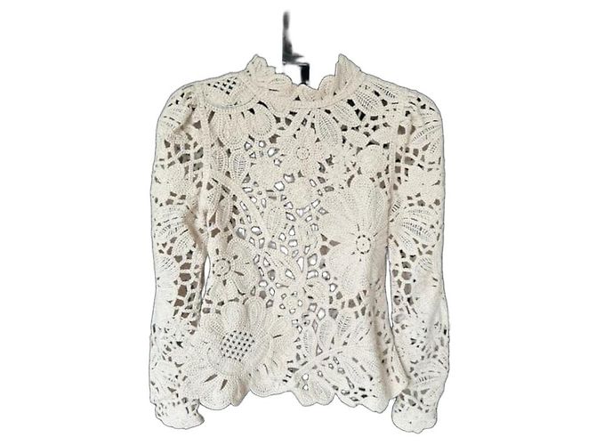 & Other Stories Beige crochet top