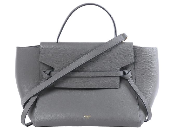 Céline Celine Belt Bag Mini Leder 2-Wege Handtasche in Grau