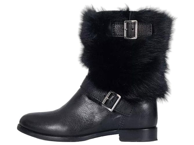 Prada Black Leather Boots - EU 39.5 Pre-owned