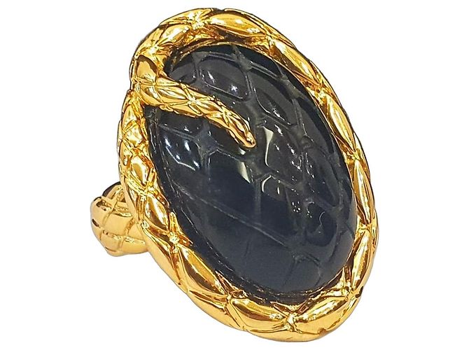 Anello Serpente Just Cavalli Nero D'oro