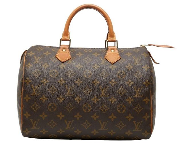 Bolsa Mini Boston Louis Vuitton Monogram Speedy 30 Marrom