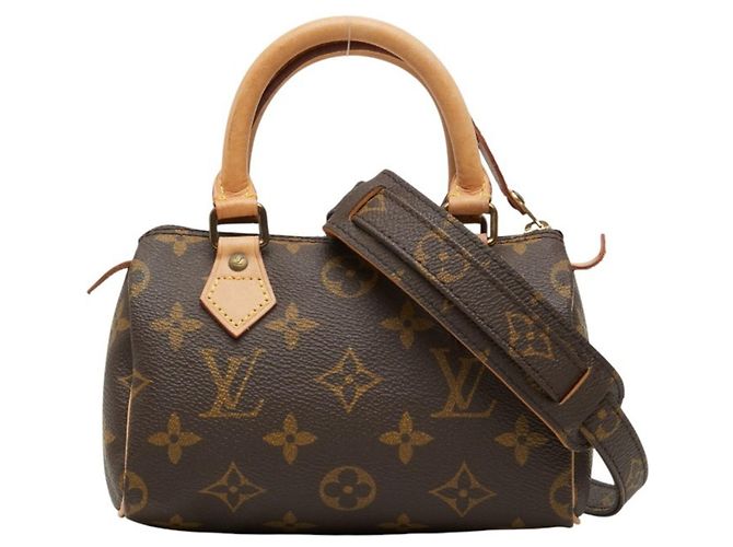Bolsa de mão Louis Vuitton Monogram Mini Speedy Marrom