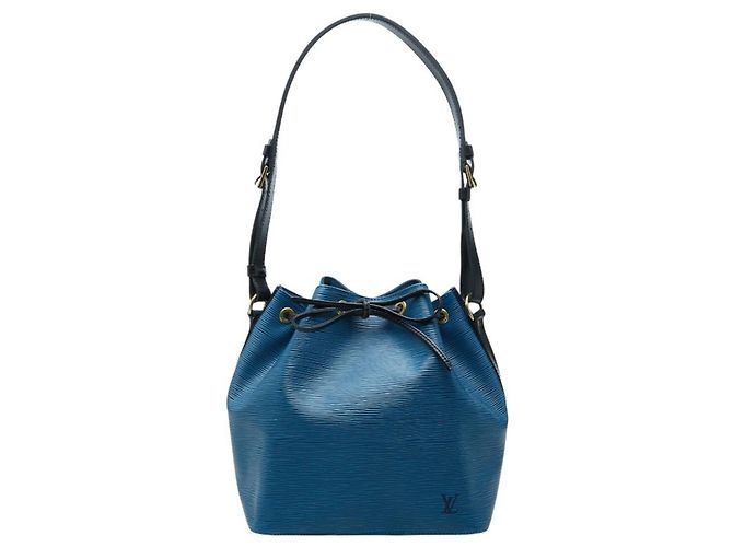 Noe Borsa a tracolla Louis Vuitton Epi Petit Noé Nero Blu