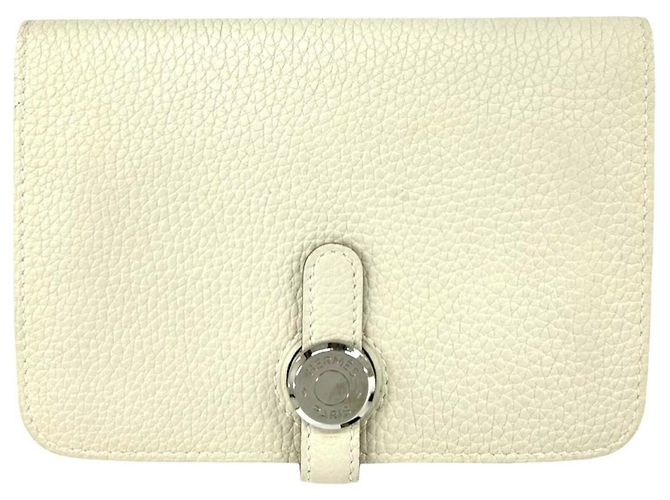Hermès Carteira bi-fold Hermes Dogon Compact Branco