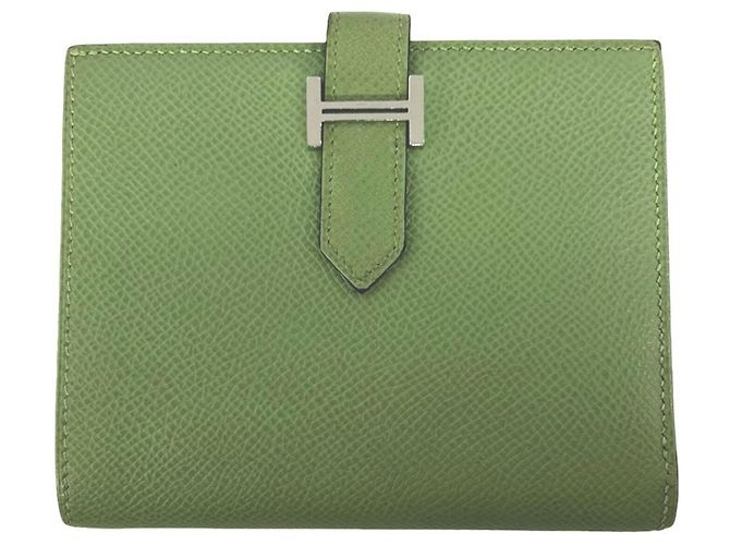 Hermès Hermes Bearn Compact Bi-fold Wallet Green