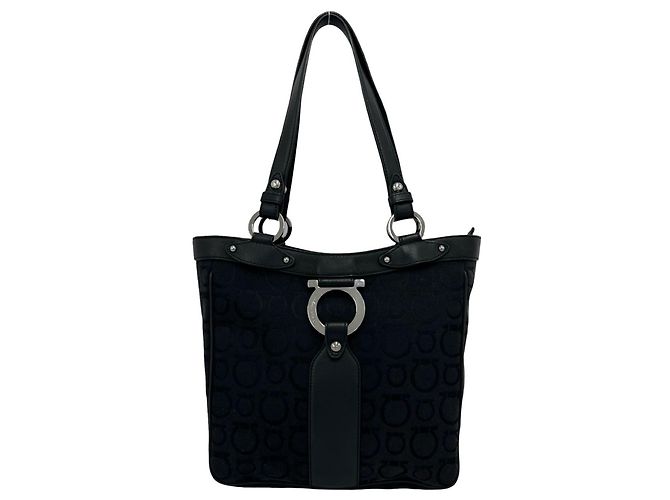 Gancini Salvatore Ferragamo Handtasche Schwarz