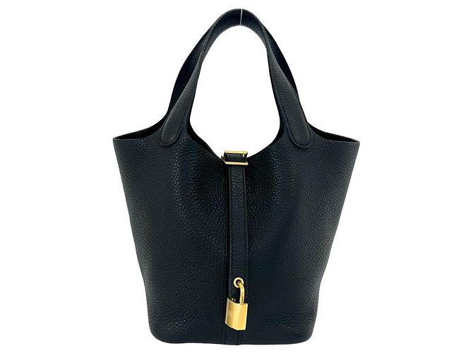 Hermès Sac à main Hermes Picotin Lock PM en Noir