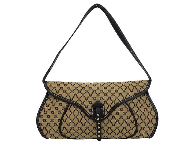 Céline Borsa Celine Macadam Blazon Triomphe Pattern Marrone 