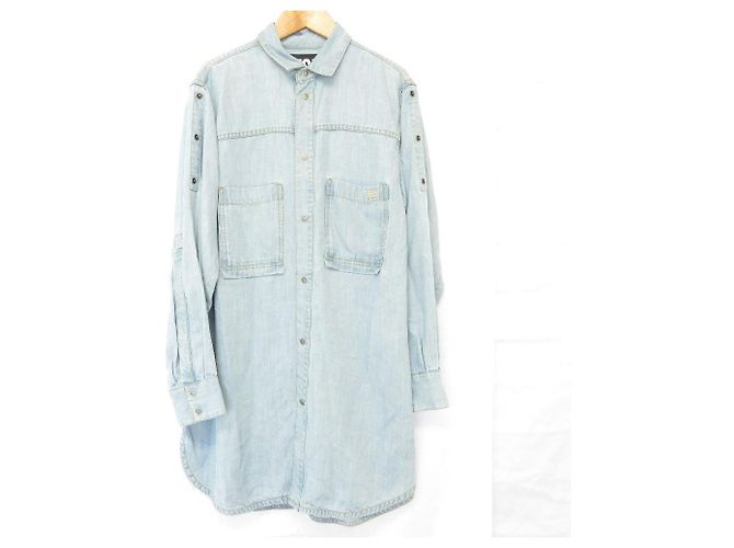 Autre Marque Diesel Denim Kleid Blau Hellblau