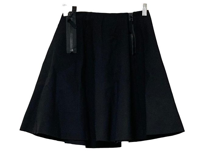 Autre Marque Diesel Minirock mit Reißverschluss-Design Schwarz