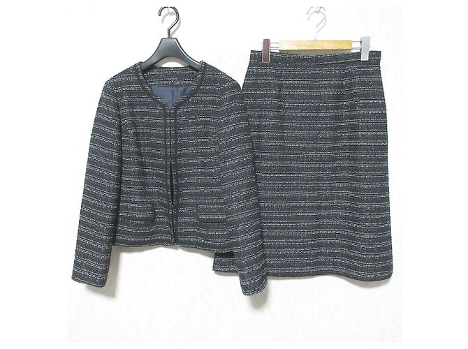 Autre Marque Espechic Tweed 2way Set Up Schwarz Blau Marineblau