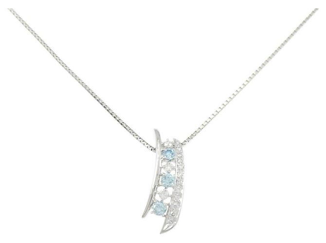 Autre Marque Collar de diamantes Pt900 Pt850 Plata