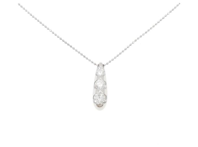 Autre Marque Collar de diamantes Pt900 Pt850 Plata