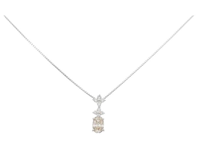 Autre Marque Collar de diamantes Au750 Plata