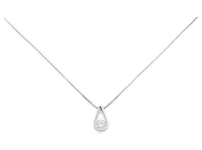 Autre Marque Collar de diamantes Au750 Plata