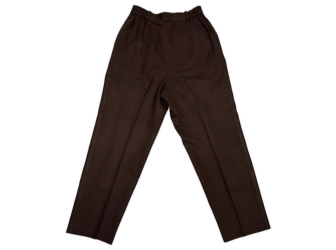 Christian Dior Wool Polyester Pants Brown
