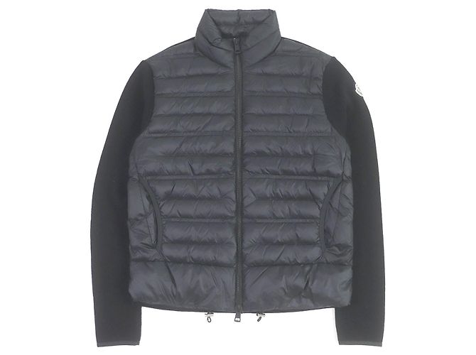 Moncler Wool Down Cardigan Black