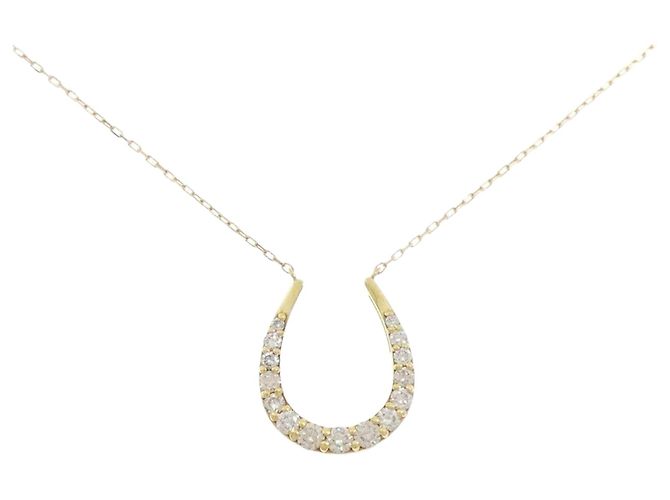 Autre Marque Au750 Diamond Necklace Golden