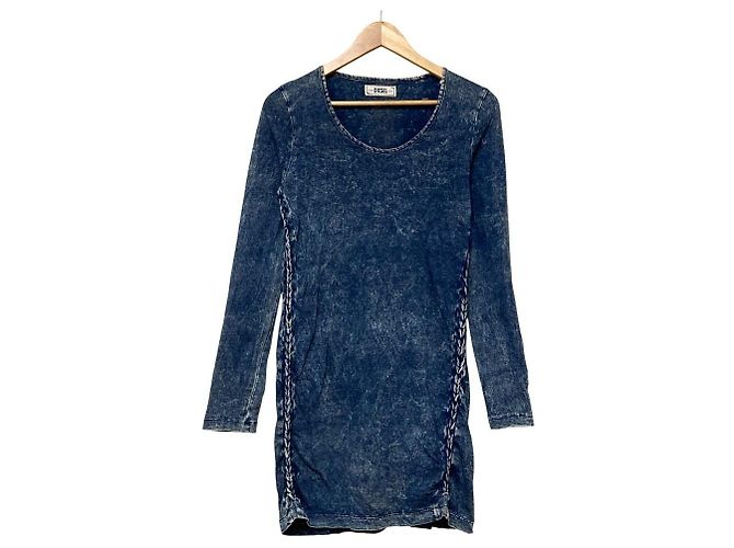 Autre Marque Vestido de manga comprida com efeito denim Diesel Azul