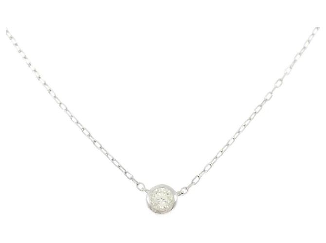 Autre Marque Collar de diamantes PT900 PT850 Plata