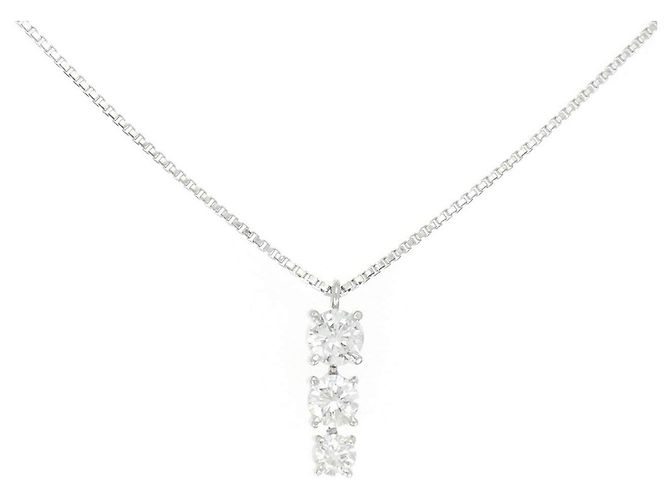 Autre Marque Diamantenhalskette PT950 PT850 Silber