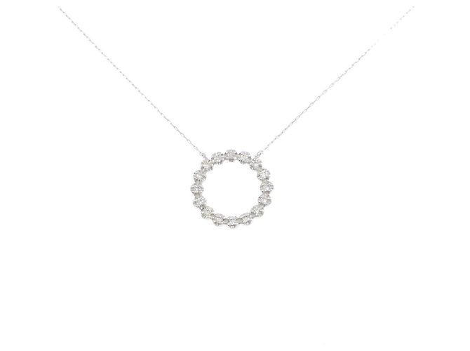 Autre Marque Collar de diamantes Pt900 Pt850 Plata