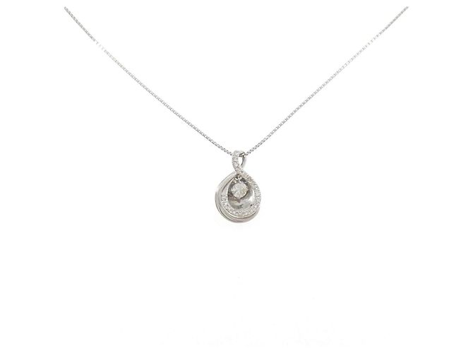 Autre Marque Collar de diamantes Pt900 Pt850 Plata